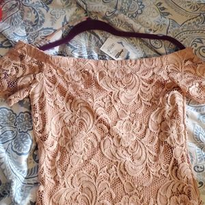 Nude pink color dress